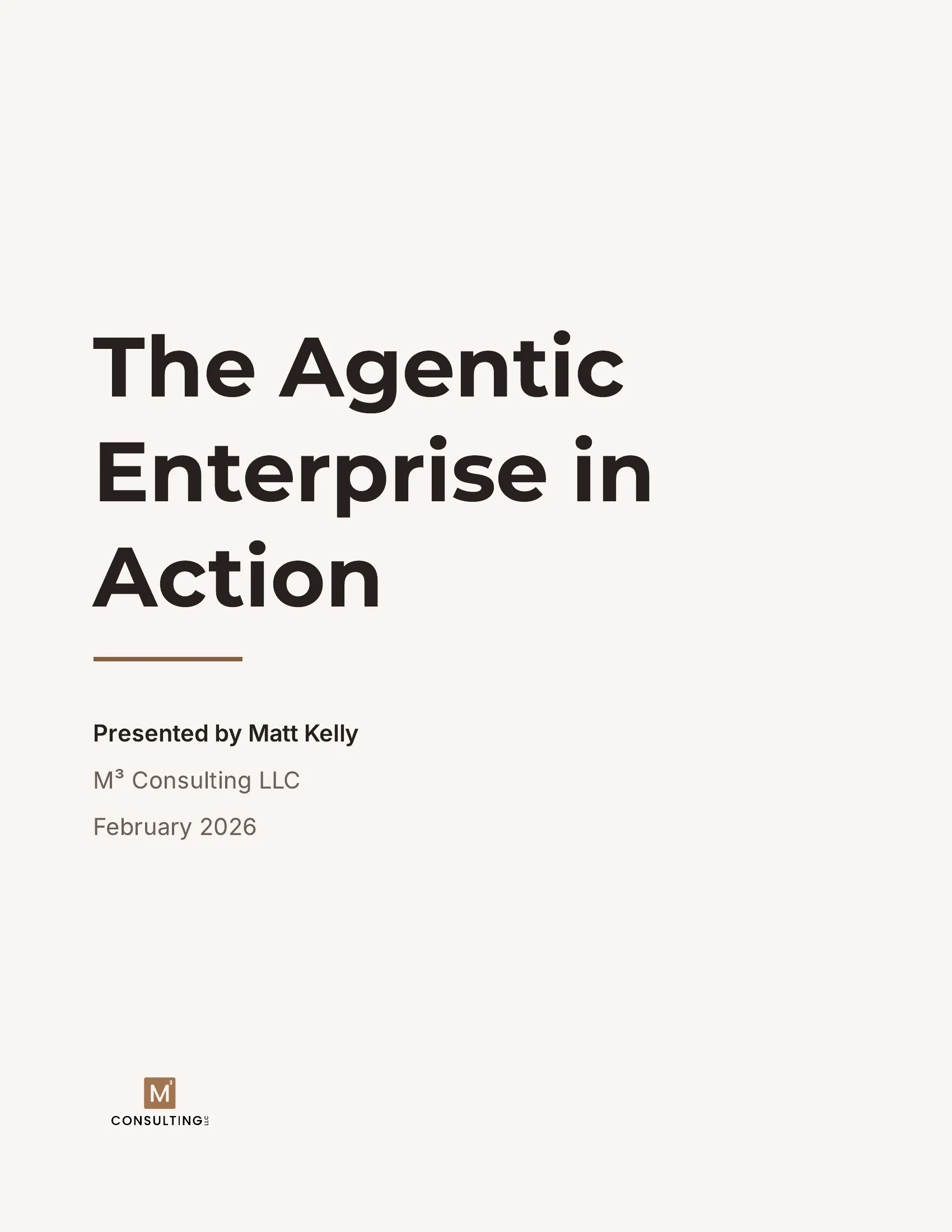 The Agentic Enterprise in Action eBook